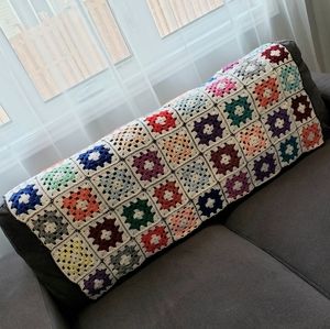 Vintage Bedding - ⚡Vintage Granny Square Afghan Throw Vintage Bedding - ⚡Vintage Granny Square Afghan Throw
